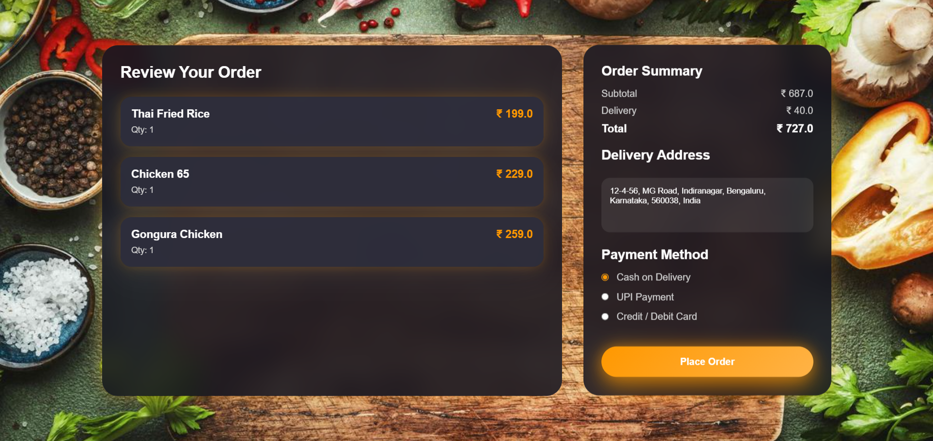 FoodieHub Order Confirmation