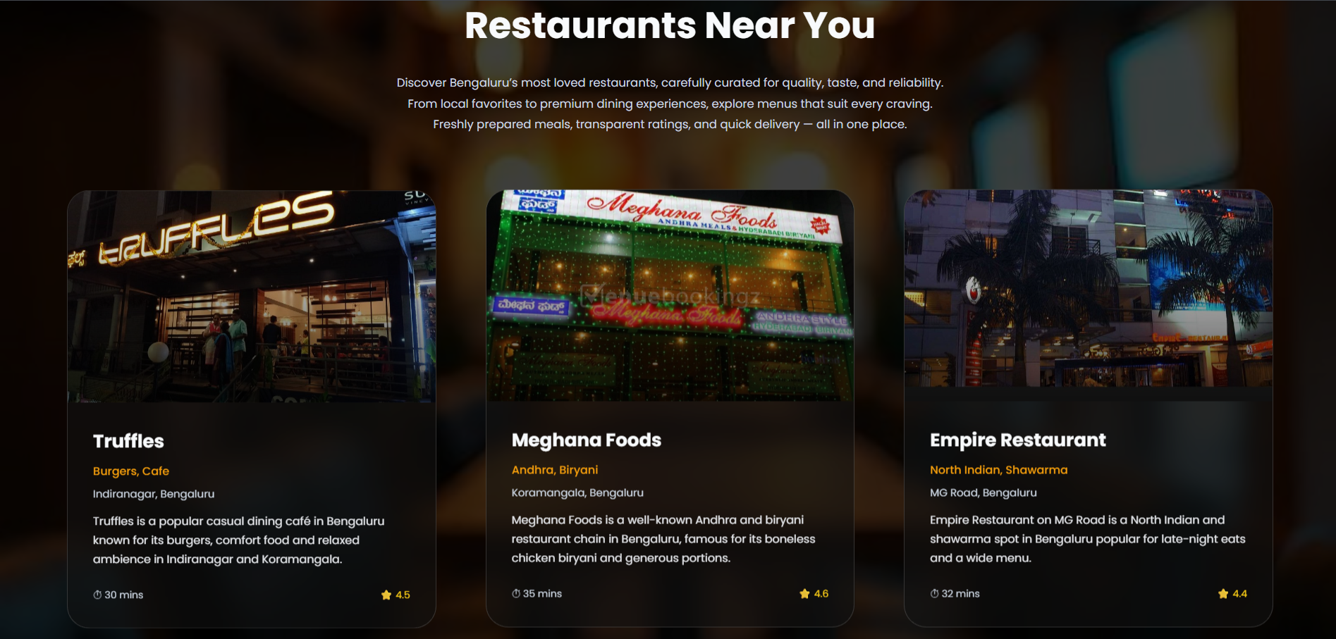 FoodieHub Restaurant Page